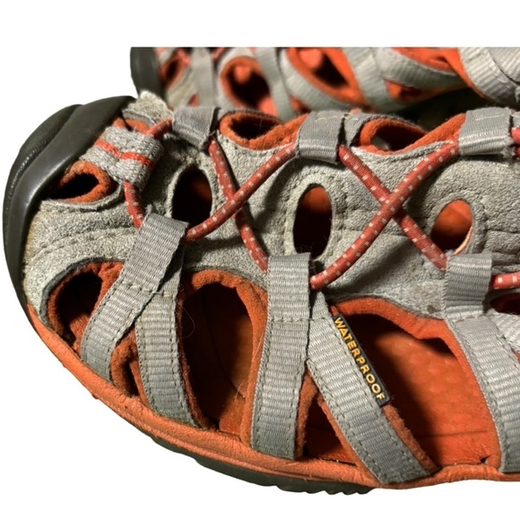 Keen Newport Closed Toe Sport Sandals Size 9 Orange Waterproof Hiking Sandals - Picture 11 of 13